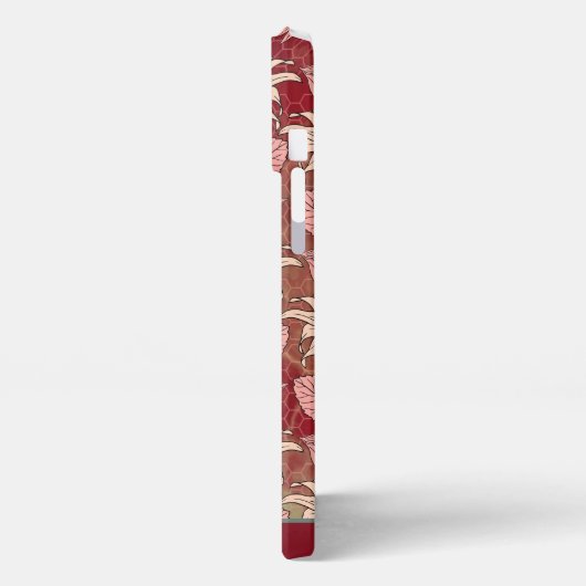 名前パーソナライズされたフローラのシームレスなパターン iPhoneケース (左側面)