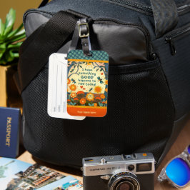 名前パーソナライズされたフローラハート引用文名前をカスタムする ラゲッジタグ