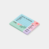 名前パーソナライズされたフローラフラワーズ電話オフィス ポストイット (アングル)