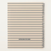 名前パーソナライズされたフローラ水彩庭園 プランナー手帳 (裏面)