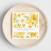 名前パーソナライズされたフローラ赤ちゃんシャワー スタンダードカクテルナプキン