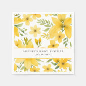 名前パーソナライズされたフローラ赤ちゃんシャワー スタンダードカクテルナプキン (正面)