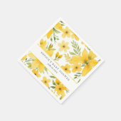 名前パーソナライズされたフローラ赤ちゃんシャワー スタンダードカクテルナプキン (角)