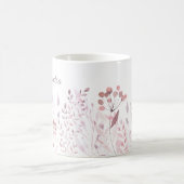 名前パーソナライズされたブルーラベンダー植物株 コーヒーマグカップ (中央)