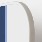 名前パーソナライズされたホワイトネイビーブルーいかり ピックルボールラケット (左詳細)