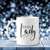 名前パーソナライズされたボスレディーロゴコーヒーマグ コーヒーマグカップ