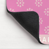 名前パーソナライズされたボホフローラデイジーピガーリーンク マウスパッド (コーナー)