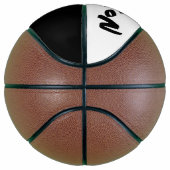 名前パーソナライズされたボールプレーヤー番号白黒 バスケットボール (右)