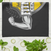 名前パーソナライズされたマッスルフィットネストレーナージム キッチンタオル (折り畳み)