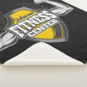 名前パーソナライズされたマッスルフィットネストレーナージム シェルパブランケット (3/4)