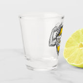 名前パーソナライズされたマッスルフィットネストレーナージム ショットグラス (左)