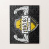 名前パーソナライズされたマッスルフィットネストレーナージム ジグソーパズル (縦)