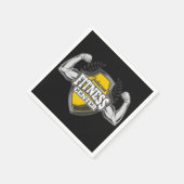 名前パーソナライズされたマッスルフィットネストレーナージム スタンダードカクテルナプキン (角)