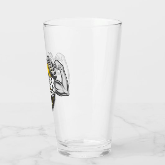 名前パーソナライズされたマッスルフィットネストレーナージム タンブラーグラス (左)