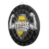 名前パーソナライズされたマッスルフィットネストレーナージム ダーツボード (正面右)