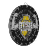 名前パーソナライズされたマッスルフィットネストレーナージム ダーツボード (正面左)