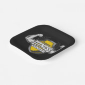 名前パーソナライズされたマッスルフィットネストレーナージム ペーパープレート (傾斜あり)