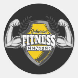 名前パーソナライズされたマッスルフィットネストレーナージム ラウンドシール