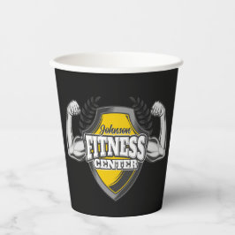 名前パーソナライズされたマッスルフィットネストレーナージム 紙コップ