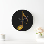 名前パーソナライズされたミュージカル注記 |ミュージシャン ラージ壁時計 (ホーム)