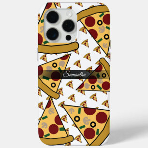 名前パーソナライズされたモダンスライスPizza Pink iPhone 15 Pro Maxケース