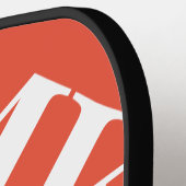 名前パーソナライズされたモノグラムのピックボールのラケット ピックルボールラケット (左詳細)