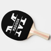 名前パーソナライズされたモノグラムテーブルテニスラケット 卓球ラケット (横)