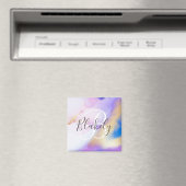 名前パーソナライズされたモノグラムパープルウォーターLuxe マグネット (インサイチュ (食洗機))