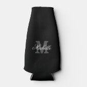 名前パーソナライズされたモノグラムボトルクール ボトルクーラー (正面)