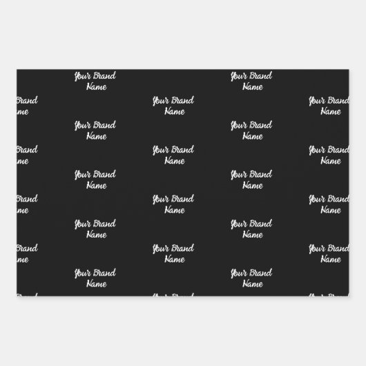 名前パーソナライズされたモノグラム事業ラッピング紙 ラッピングペーパーシート (正面)