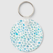 名前パーソナライズされたモノグラム海ガラス キーホルダー (裏面)