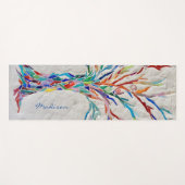 名前パーソナライズされたモノグラム生命の木 ヨガマット (正面(横))