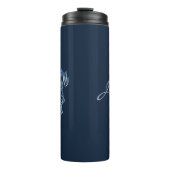 名前パーソナライズされたモノグラム絵画ロータス タンブラー (正面)