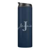 名前パーソナライズされたモノグラム絵画ロータス タンブラー (回転右)