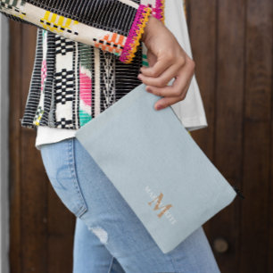 名前パーソナライズされたモノグラム アクセサリーポーチ