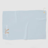 名前パーソナライズされたモノグラム ゴルフタオル (横)