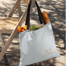 名前パーソナライズされたモノグラム トートバッグ