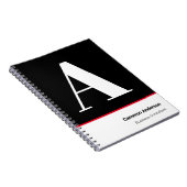 名前パーソナライズされたモノグラム ノートブック (右側)