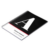 名前パーソナライズされたモノグラム ノートブック (左側)