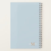 名前パーソナライズされたモノグラム ノートブック (裏面)