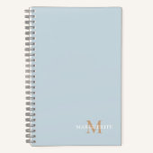 名前パーソナライズされたモノグラム ノートブック (正面)