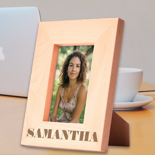 名前パーソナライズされたモノグラム レーザー彫刻フレーム