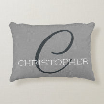 名前パーソナライズされたモノグラムCイニシャルブラックグレー