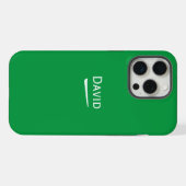 名前パーソナライズされたライト（緑） iPhoneケース (裏面横)