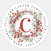 名前パーソナライズされたラウンド住所 シール (正面)