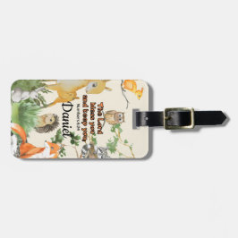 名前パーソナライズされたラゲッジタグと聖なる書物、 経典 ラゲッジタグ