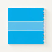 名前パーソナライズされたレシピブックスクリプトの青 ノートブック (裏面)