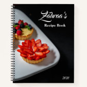 名前パーソナライズされたレシピ帳 ノートブック (正面)
