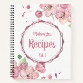 名前パーソナライズされたレシピ ノートブック (正面)