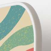 名前パーソナライズされたレトロストライプタイポグラフィ ピックルボールラケット (左詳細)